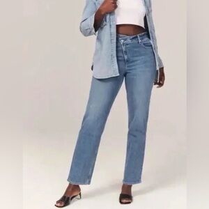ABERCROMBIE & FITCH The 90s Straight Ultra High Rise Stretch Jeans  Size 27
